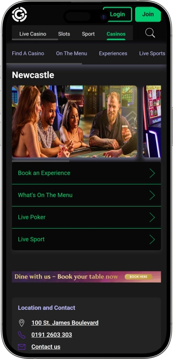 Grosvenor Casino Newcastle App